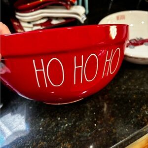 Rae Dunn Festive Red 'Ho Ho Ho' Bowl